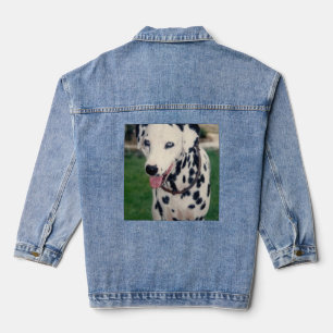Custom Dalmatian Dog Upload Your Pet's Photo    Denim Jacket