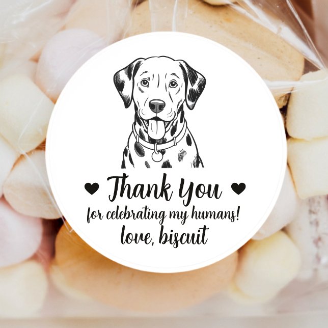 Custom Dalmatian Dog Wedding Favour Stickers (Creator Uploaded)