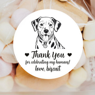 Custom Dalmatian Dog Wedding Favour Stickers