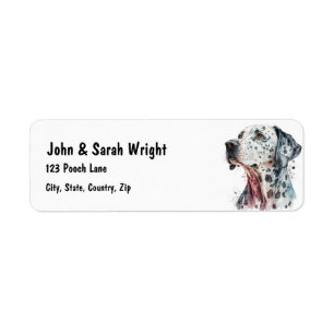 Custom Dalmation  Dog Address Label