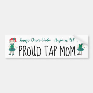 Custom Dance School Studio Proud Tap Mum Dancer Bumper Sticker