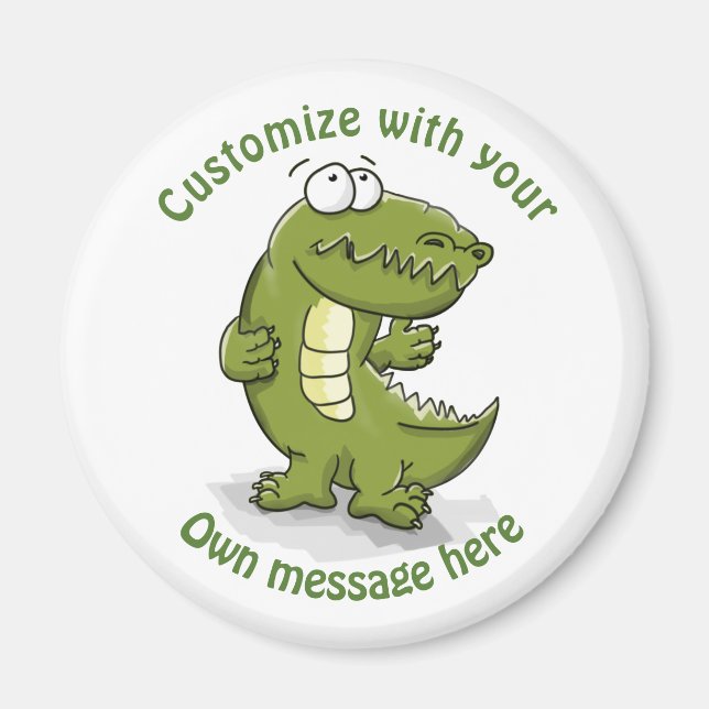 Custom Dancing Crocodile Cartoon Magnet (Front)