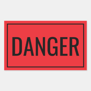 Custom Danger Labels for Work Supplies Safety