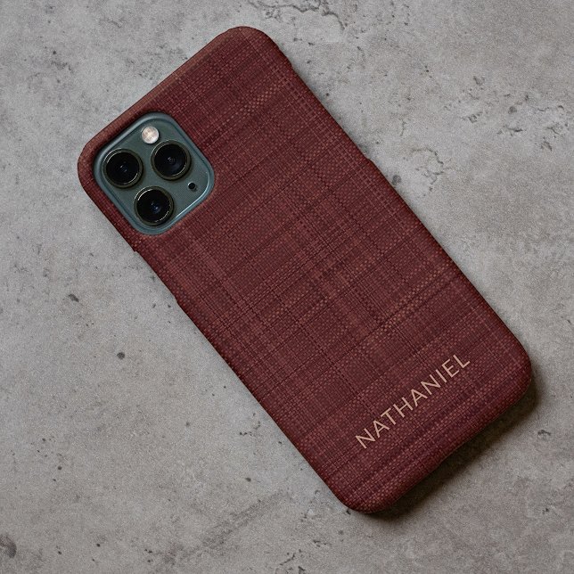 Custom Dark Burgundy Wine Red Brown Coloured Case-Mate iPhone Case (Creator Uploaded)