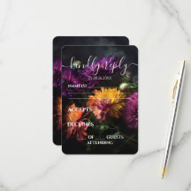Custom Dark Colourful Flowers Wedding