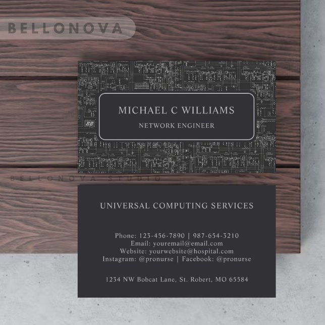 Custom Dark Grey Black White Digital Binary Codes Business Card (Custom Dark Grey Black White Digital Binary Codes Business Card)