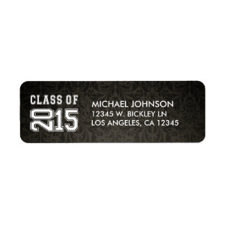 Custom Dark Grey Damask Class of 2015
