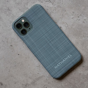 Custom Dark Teal Blue Grey Texture Pattern Case-Mate iPhone Case