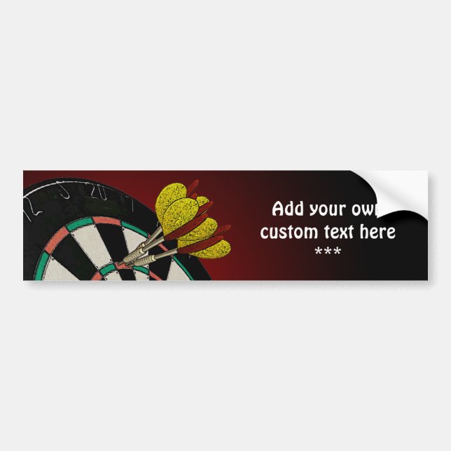Custom Darts Design Bumper Sticker (Front)