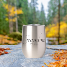 Custom Date Established Grandma Black Script