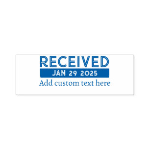 Custom Date Stamp Blue