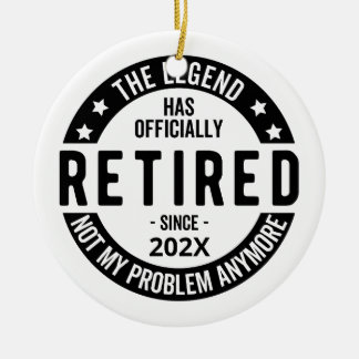 Custom Date The Legend Has Officially Retired Ceramic Tree Decoration