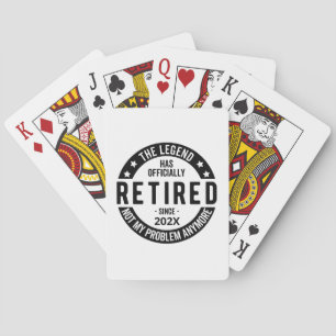 Custom Date The Legend Has Officially Retired Playing Cards