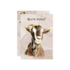 Custom Dated Birthday Party Goat Farm Animal