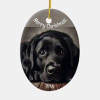 Custom Dated Christmas Labrador Retriever