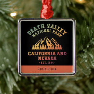 Custom Death Valley National Park USA Gradient Metal Tree Decoration