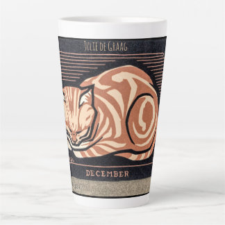 Custom December Cat - Julie de Graag Name Latte Mug