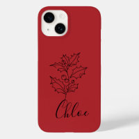 Custom December Holly Birth Flower Gift