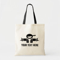 Custom deejay name tote bag for music DJ