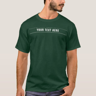 Custom Deep Forest Green Men's Modern Template T-Shirt