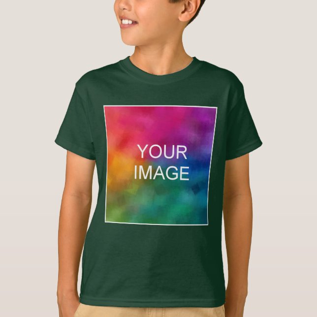 Custom Deep Forest Template Add Image Kids Boys T-Shirt (Front)