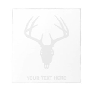 Custom Deer Hunting Skull Notepad