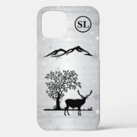 Custom Deer Silhouette Apple iPhone 12 Case