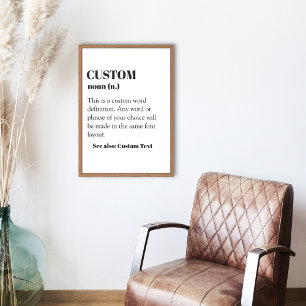 Custom Definition Word Noun Gift Wall Art