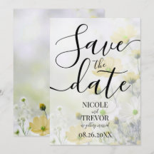 Custom Delicate Yellow Flowers Wedding