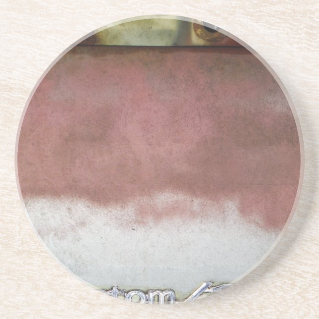 custom deluxe pink and white coaster (Front)