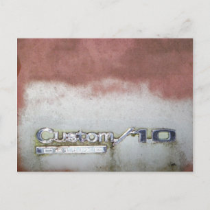 custom deluxe pink and white postcard