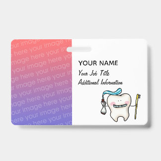 Custom Dental Name Badge for Staff ID Badge