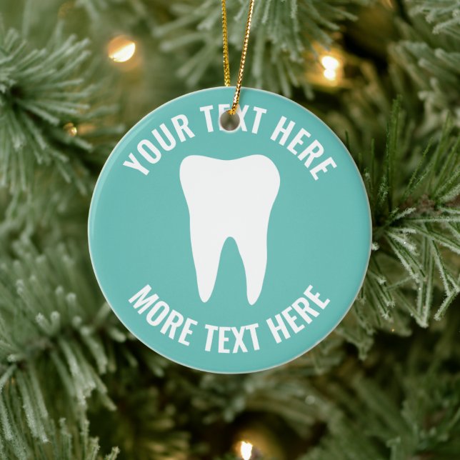 Custom dental office Christmas tree ornament gift (Tree)