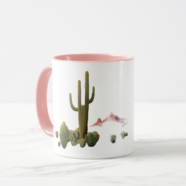 Custom Desert Cactus Mug (Front Left)