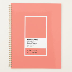 Custom Desert Flower Notebook Personalized Coral Planner