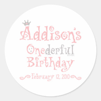 Custom Design - Addison Classic Round Sticker