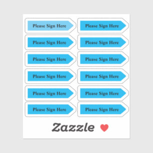 Custom Design Blue Arrow Stickers