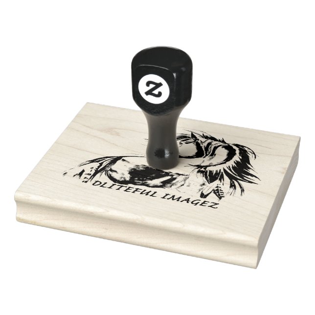 Custom Design Logo Wooden Ink Stamp (Stamp)