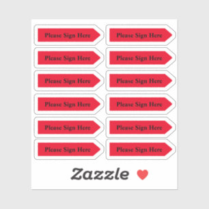 Custom Design Red Arrow Stickers