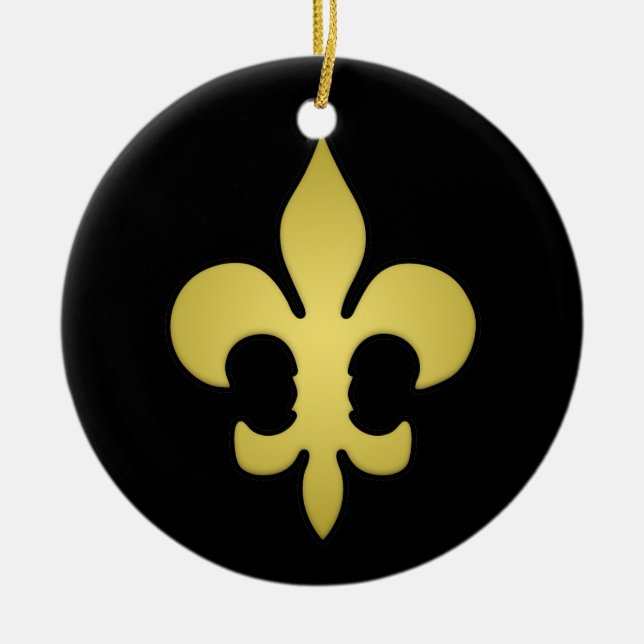 Custom Design "Super Saints" Ceramic Tree Decoration (Front)