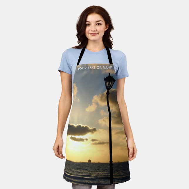 Custom Design With Your Own Photo And Your Text Apron (Worn)