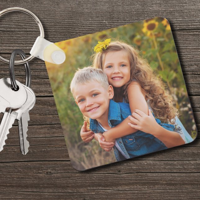 Custom Design Your Own Cute Kids Photo Key Ring (Custom Kids Double Sided Two Photo keychain)