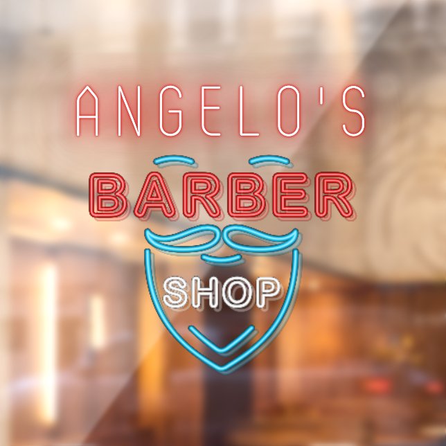 Custom Designed Faux Neon Barber Shop Front (Sheet 2)