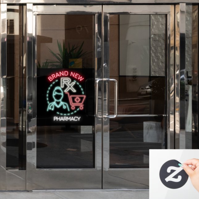 Custom Designed Faux Neon Pharmacy Drugstore  (Office Door)