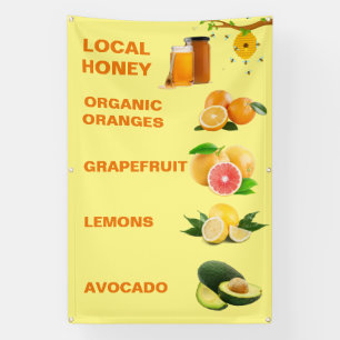 Custom Designed Local Fruit Stand Banner
