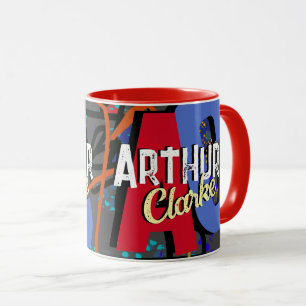 Custom Designed Name Pop Modern Colour Red Mug