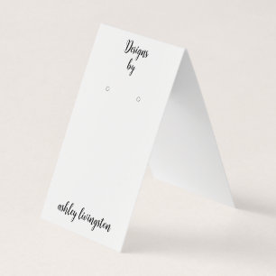 Custom Designs Folded Tent Earring Display Cards