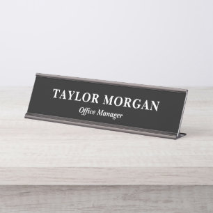Custom Desk Name Plate with Name and Title