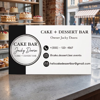 Custom Dessert Bar Business Card with Signature