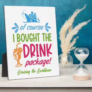 Custom Destination Cruise Drinks Plaque